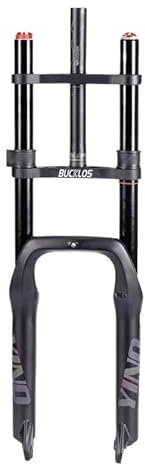 FOELANNE MTB-Gabel Fahrrad-Federgabel, Gabel Doppel Schulter Mountainbike Suspension Fett Reifen Fahrrad Luft Gabel for Schnee Strand Bike Gabeln(20x4.0 Inch)