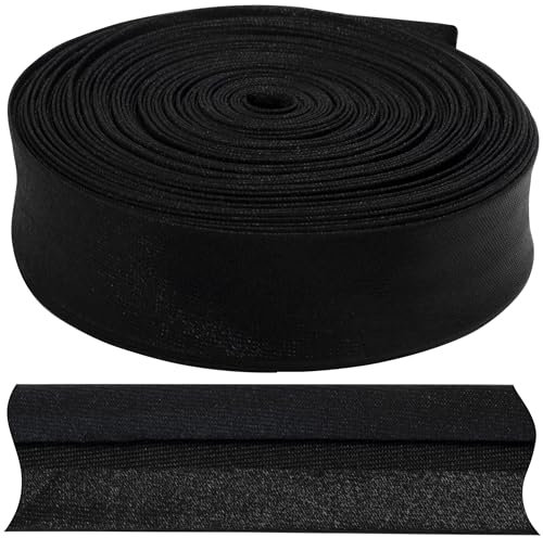 AERZETIX - C77286 - Gefaltetes schrägband 9 Meter x 15mm - aus Polyester - Farbe schwarz
