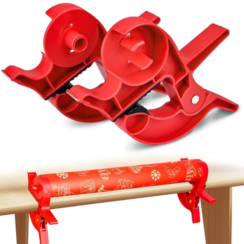 Gift Wrapping Paper Cutter, Gift Wrap Cutter Wrapping Paper Storage, Tabletop Gift Wrapping Tool, Tape Dispenser Wrapping Paper Holder Table Clamp, Christmas Gift Wrapping Paper Cutter