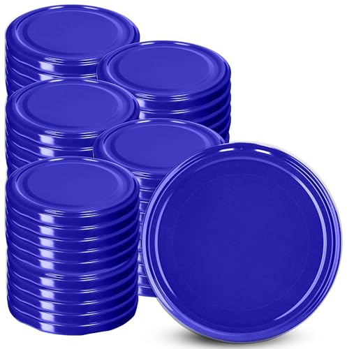 KADAX 50er Set Schraubdeckel Ø 66 mm in Blau – Ersatzdeckel für Einmachgläser & Vorratsgläser, luftdicht & auslaufsicher