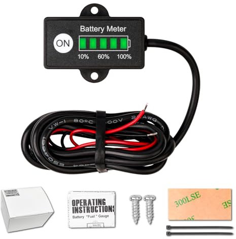 NInE-ROnG Battery Tester, Battery Gauge for Lead-acid, 18650, LiFePO4 Batteries, 12V to 48V