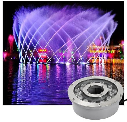 LGJEGD Ring-Brunnen RGB-Lampe, IP68 wasserdicht 6-24W Landschaft tauchbar 12-24V Outdoor Led (12w)