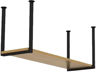 Renmlion Hängeregal an der Decke, schwebende Holzregale hängender Blumentopfständer Blumenständer, Wandregal Küchentopf Pfannenregal Aufbewahrungsregal Kochgeschirr-Aufhänger Weinhalter(80x30x40cm)