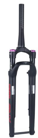Fourche Suspension Vélo Gravel 700c - Axe Thru 12x100mm, Débattement 60mm, Cône 1-1/2, Frein à Disque 70mm, Fourche à Air avec Verrouillage Manuel pour Vélos Route et Gravel