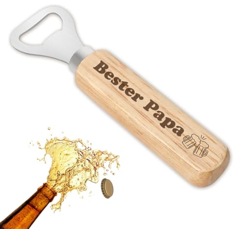 Fodfgxf Papa Geschenk Weihnachten, Flaschenöffner aus Holz, Vater Geschenk Geburtstag, Geschenke Papas, Vatertag
