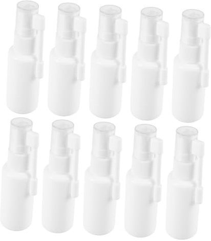 VALICLUD 10 Stück Nasen Spray Flasche 30ml aus Hdpe Nachfüllbar Verstellbarer Sprühwinkel Langer Stab für Mundspray und Nasenpflege