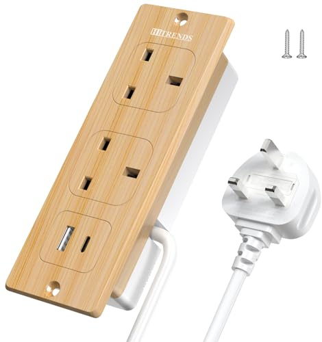 HITRENDS Recessed Power Strip With USB C PD20W, 2 Outlets for Desk Hidden
