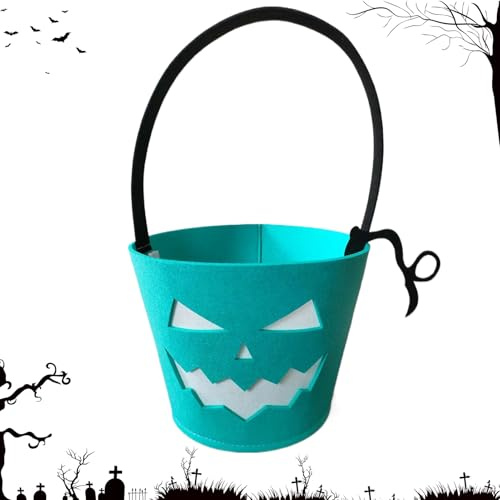 Truck Or Treat Basket-Light-up Halloween Pumpkin Tote | Leuchtende Filz- -Tasche für Snacks für Kinder Schokolade für Partys Dekorationen für die Parade von