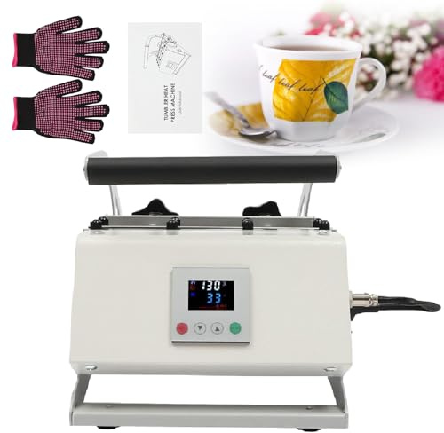 Kit de prensa de vasos en blanco de sublimación, incluye cinta térmica y guantes para transferencia de calor, perfecto para tazas de café y botellas de agua de vidrio