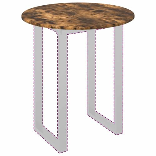 vidaXL Table Top Smoked oak 70 x 70 x 1.5 cm Engineered Wood, A Stylish, Round Garden Table Top for Outdoor Dining, Modern Terrace Furniture, Durable Engineered Wood Design Surface