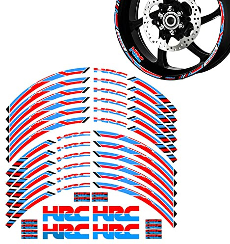 Für Racing HRC CBR250RR CBR400RR CBR600RR CBR1000RR Motorrad-Radaufkleber Reflektierende Aufkleber Felgenstreifen 17 Zoll