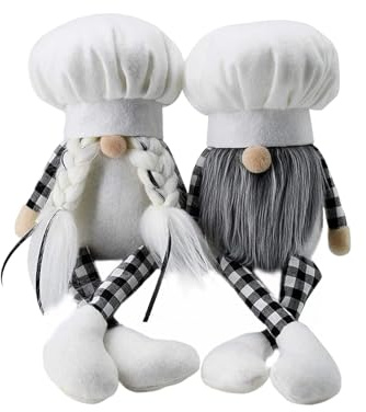 Eojpdji Gnom Puppe,Schwedischer Tomte Mit Einer Kochmütze,Niedliche Gartenzwerge | für Zuhause, Schreibtisch, Garten, Büro, Kamin, Schlafzimmer, Halloween, Erntedankfest, Weihnachten, Ostern