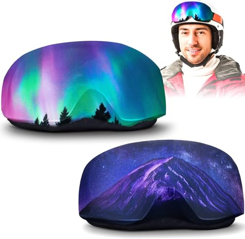 Skibrillen Schutz Überzug, 2 Stück Skibrille Schutzhülle Anti-Kratzer, Skibrillenschutz Überzug Tragbarkeit, Schutzhülle Skibrille, Schützt vor Kratzern, Ski Goggle Cover für Alle Schibrillen