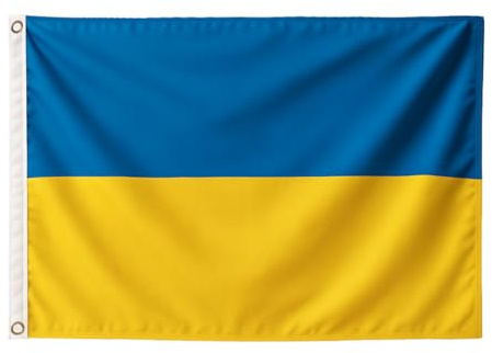 Murago - Ukraine Fahne ca. 90x150 cm mit Metallösen - ukrainische Hiss Flagge klein ca. 150 x 90 cm Fanartikel Dekoration Garten wetterfest
