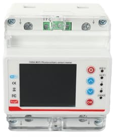 LALABU Stromzähler Hutschiene 1 Phasig,100A 220V WiFi Smart Stromzähler Hutschienen Energiezähler Eingebauter für Standard-35-mm-DIN-Schienen