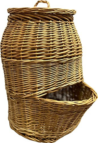 Selections Onion Storage Hopper Basket in Wicker