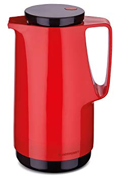 ROTPUNKT Isolierkanne 760 Maxima 1,0 l | Zweifunktions-Drehverschluss | BPA-frei - gesundes Trinken | Made in Germany | Warm + Kalthaltung | Glaseinsatz | Crazy red