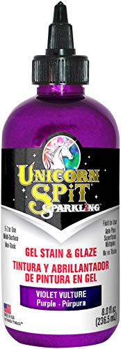 Unicorn Spit Sparkling Violet Vulture Purple Glitter Paint Gel Stain and Glaze 236ml