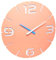 TFA Dostmann Contour Design Funk-Wanduhr, Funkuhr, Desinguhr, pink-apricot, 60.3536.16, Ø 350 x H 35 mm