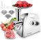 Nestling® Electric Meat Mincer Grinder and Sausage Maker,Powerful 2800 Watt Copper Motor,Stainless Steel Meat Grinder & Sausage Stuffer,3 Different Cutting Plates,Sausage & Kubbe Kit (White)