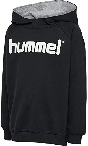 Hummel Kinder HMLGO KIDS COTTON LOGO HOODIE Kapuzenpullover, Schwarz (Black/2001), 128