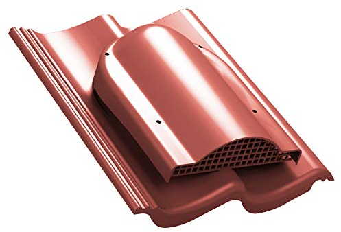 Parotec Flachlüfter für Braas - Doppel-S, Nelskamp - S, IBF - Doppel-S, ProDach - Doppel-S Dachlüfter Entlüfter Lüftungsziegel (RAL 3009 - Rot)