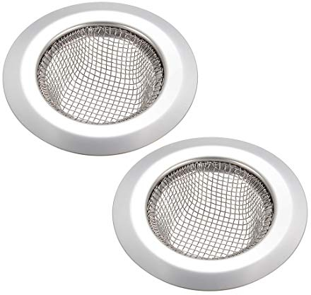 uxcell 2 Pcs Kitchen Sink Garbage Strainer 1.5 Inch Stainless Steel Sink Disposal Stopper Anti-Clogging Drain Sieve for Kitchen Sink Drain