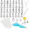 SnailGarden 141 Pezzi di Forniture per Decorazione Torte,32 Beccucci in Acciaio Inox con 100 Sacchetti di Glassa per Torte,Sac a Poche Riutilizzabili per Cupcake Muffin, Dolci e Biscotti
