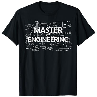 Master of Engineering Mathe Formel Student Absolvent Uni T-Shirt