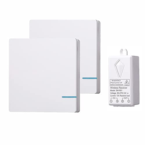 Mengshen Kit Commutateur Et Récepteur D'éclairage Sans Fil - Portée Jusqu'à 100 Pieds Et étanche IP54, Idéal Pour Les Lampes à Ampoule à Del