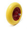 TMZ ® 15 Wheelbarrow Wheel Tyre PU Foam Puncture Proof Spare Rubber Axle Rim