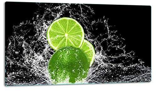 TMK ArtDeko – Schneidebrett Glas – Glasschneidebrett für die Küche 52x30 cm – Robust, Hygienisch & Rutschfest – Glas Schneidebrett – Zusätzliche Arbeitsfläche – Vielseitige Nutzung