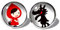 Rotkäppchen und der Wolf Ohrstecker ABOUKI Damen Mädchen Kinder Edelstahl Ohrschmuck Motiv Märchen Comic Kawaii handgefertigte Ohrringe silber-farben