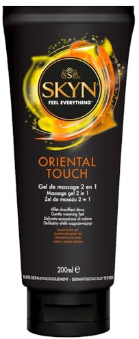 SKYN Oriental Touch Gleitmittel 200ml / Wasserbasiertes Massagegel mit Jasmin und Grüner Tee Duft, Lustschmiermittel für Paare und Spielzeug, natürliches Gefühl