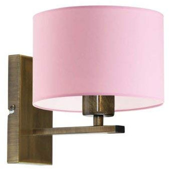 SLV Aurora Applique murale avec abat-jour Rose clair Cadre doré vieilli