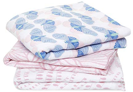 aden + anais 100% Cotton Muslin Musy Squares, Multi-use Baby Cloths for Girls & Boys, Ideal Newborn & Infant Nursing Set, Perfect Shower Gifts, Deco, 70x70 cm (Pack of 3)