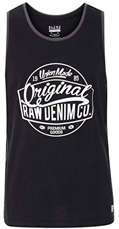 Blend Walex Herren Tank Top Sport-Shirt Muscle-Shirt mit Print, Größe:M, Farbe:Black (194007)