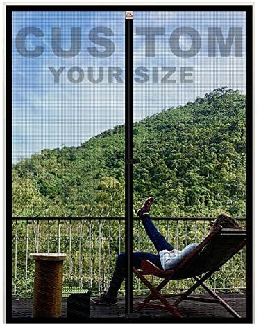 Yotache Made to Measure Fly Screens Size 190cm - 210cm Width, Magnet Polyester Insect Fly Mesh for Wide Door, Sliding Door and Garage Door