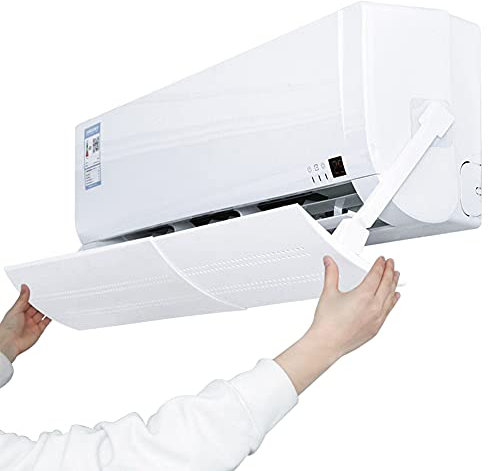 Retractable Air Conditioner Air Deflector, Universal Adjustable Air Conditioning Deflector Air Diverter Cover Telescopic Anti-Wind Baffles Anti Direct Blowing Windshield Wind Guide
