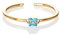 namana blauer Ring in Gold für Frauen, verstellbarer offener Ring für Damen mit einem blauen Stein, vergoldeter Damenring mit einem hellblauen Stein, einfacher Goldring für Frauen, Teens, Mädchen