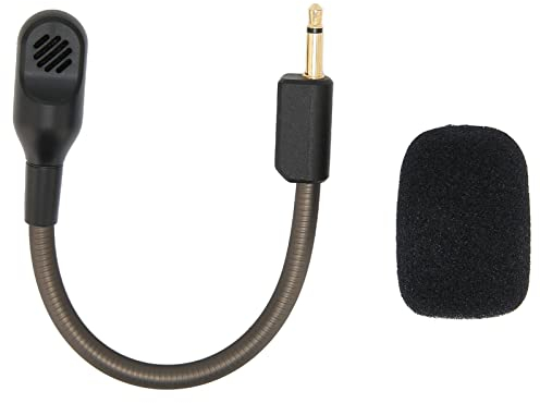 Microfono per Cuffie da Gioco, Microfono di Ricambio Staccabile Mono Jack da 3,5 Mm a 2 Poli, Microfono con Cancellazione del Rumore Boom Fit per BlackShark V2