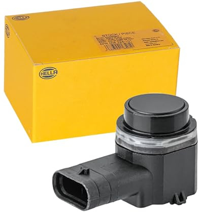 HELLA 6PX 358 141-741 Sensor, parkeringshjälp - 3-polig - istoppad - överlackerbar - med fästring