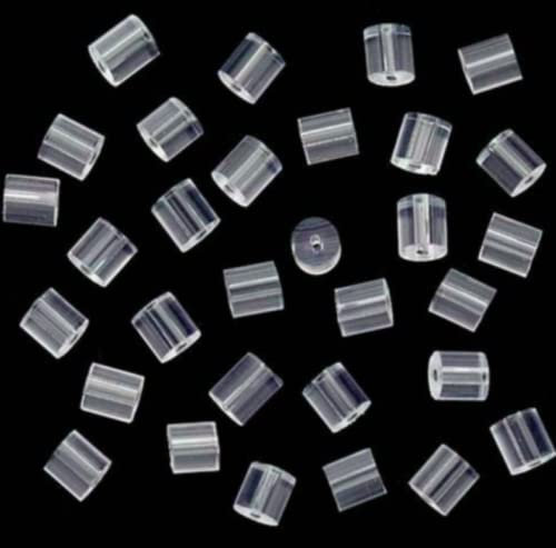 10 Pairs Soft Plastic Replacement Earring Backs Tube Back Stoppers Ear Nuts