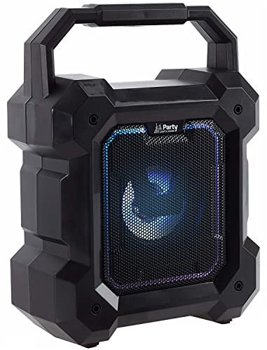 Party Light & Sound - Enceinte Nomade Bluetooth sur Batterie Anti-Choc BAGGY30 Lumineuse Portable - Jardin Terrasse Plage Barbecue Sport