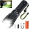 SENDALE LED lampe de poche 90000 lumens,ipx67 étanche USB rechargeable lampe de poche 5 modes d'éclairage,zoomable,xhp70.2 lampe de poche alimenté par batterie pour Camping randonnée urgence