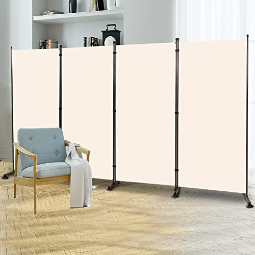 Raumteiler, faltbar, 1,8 m, 4 Paneele, Raumteiler mit freistehendem Design, tragbarer Wandteiler für Raumtrennung, Stoff-Sichtwand für Zuhause, Büro, Schlafzimmer, Wohnheim