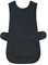Womens Tabard Apron Ladies Tabards Home Work Kitchen Cleaning Chef Catering Cleaners Workwear Poly Cotton Overall Aprons Large Pocket Tabbard Side Stud Buttons Fastening (Same Piping Edge Black,WX)