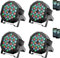 36 LED Lumière de Scène Phare par lampes Lunsy RVB multicolores Éclairage Scène Éclairage flexible Télécommande Contrôle DMX Disco Lumières Bar Noël Halloween