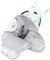 Einschlagdecke Babyschale Baby Decke 90x90 cm - Winterschlafsack Blanket Fußsack Kinderwagen Zubehör für Neugeborenen und Kleinkinder Winter Einschlagsdecken Minky Wassertiere Hellgrau