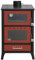 Decor Space Stufa a legna Marika 22 kw con forno in acciaio verniciato h 91,5 cm (Rosso)